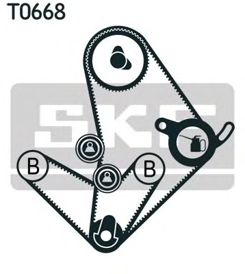 VKMA 95014 SKF Комплект ГРМ (ремінь + ролик)1